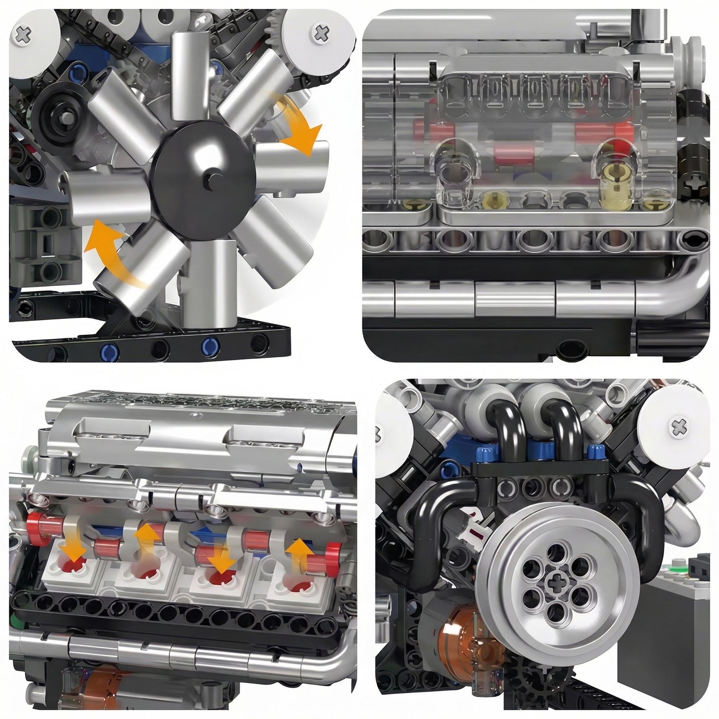 Moteur V8 Motorisé - Kit d'Ingénierie Dynamique | 535 pièces